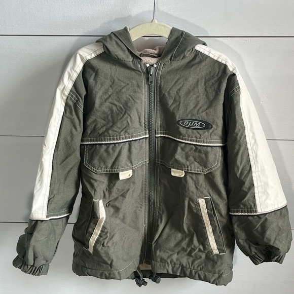 B.U.M. Equipment Other - 90's Kids Green and White BUM Hooded Jacket